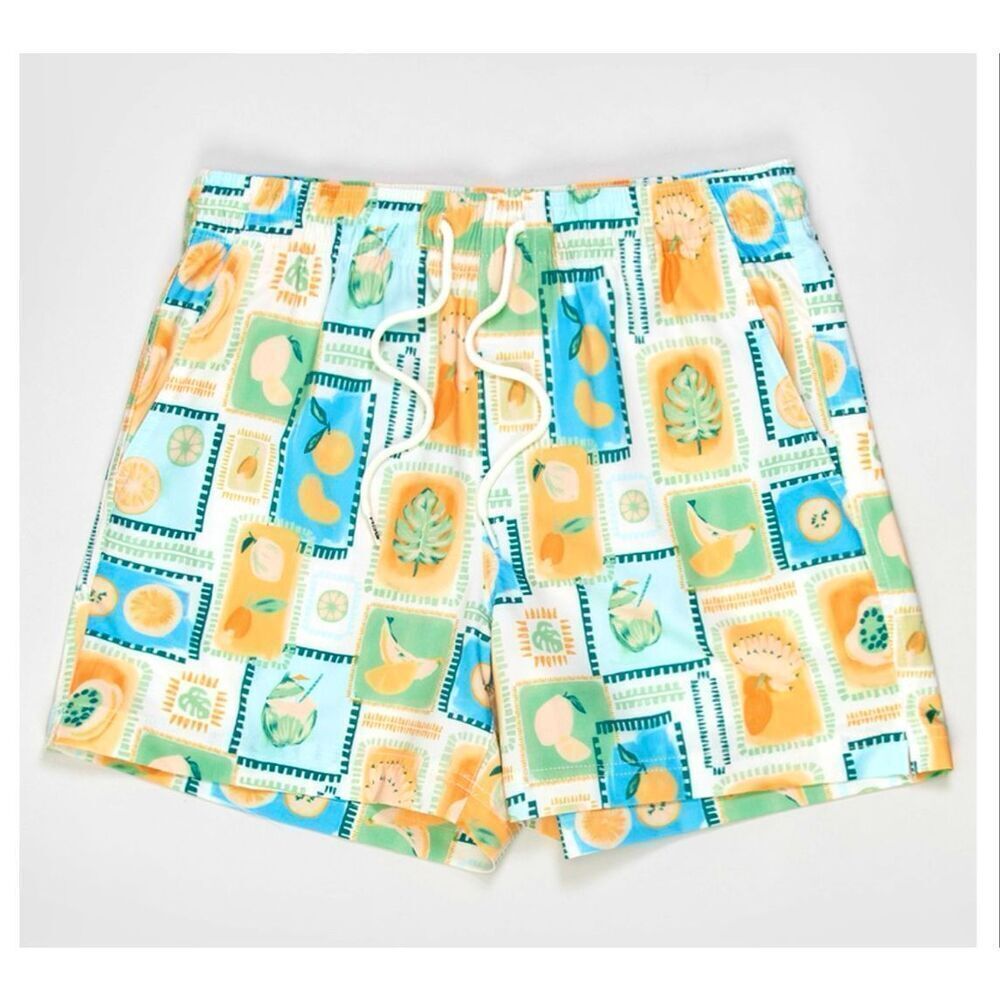 RSQ  - NWT Men's Citrus 5" Swim Shorts, Size Large